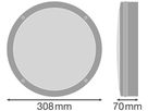 LED-Notleuchte SURFACE BULKHEAD 300 EM SENSOR 15W 1400lm 840 3h IP65 ws