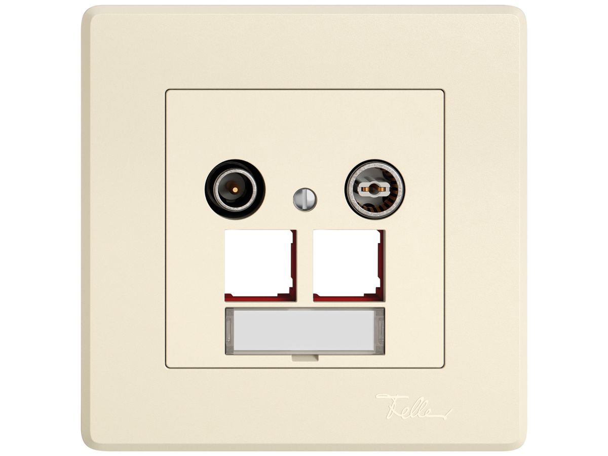 UP-Multimediadose TV-R EDIZIO.liv SNAPFIX® EASYNET f.2×RJ45 S-One 4dB cr