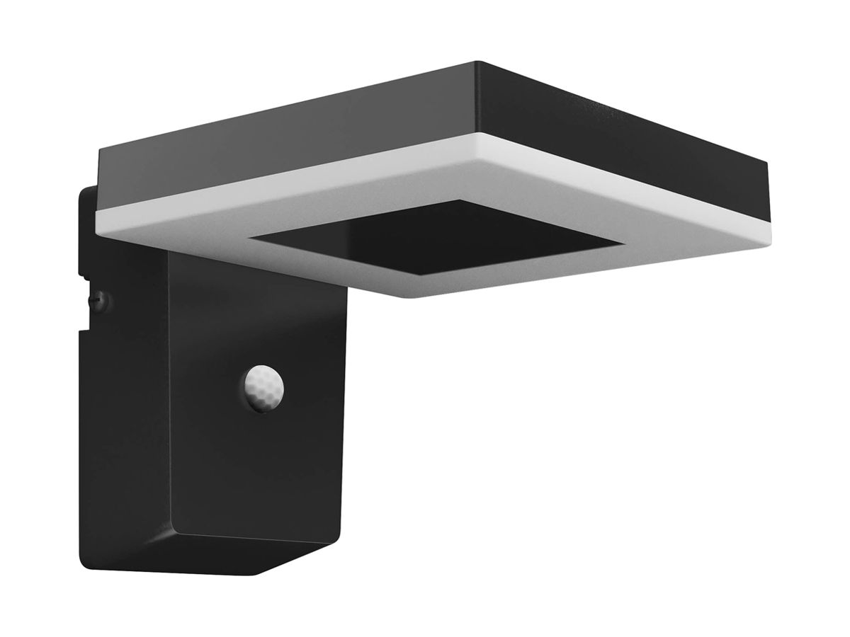 LED-Wandleuchte Philips Zonal Solar SQ IR SEN 1.3W 250lm 830 IP44 schwarz