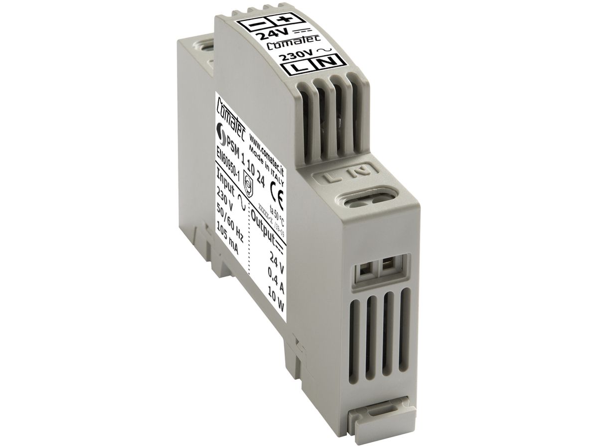 REG-Netzteil Comatec PSM1, IN: 230VAC, OUT: 24VDC/10W, stabilisiert, 1TE