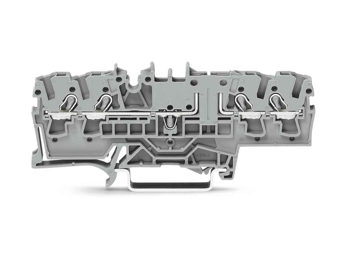 Durchgangsklemme WAGO TOPJOB-S 2.5mm² 4L grau konturengleich