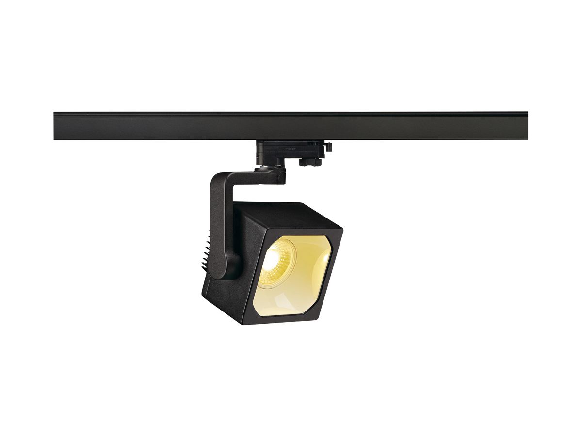 LED-Strahler EURO CUBE, 28.5W 2100lm 3000K 60° mit 3-Phasen-Adapter IP20 schwarz