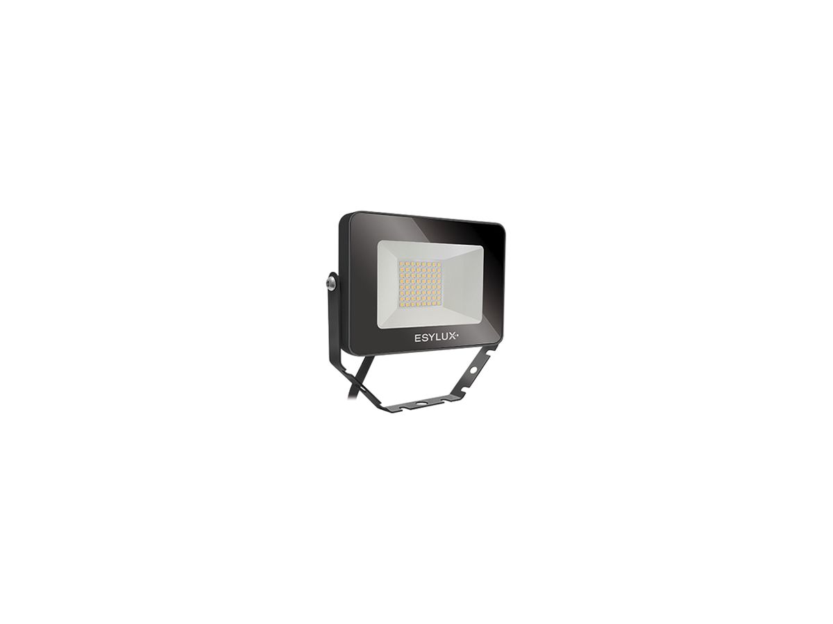 LED-Strahler ESYLUX OFL BASIC, 10W 3000K 1000lm 148×28×100mm IP65, schwarz