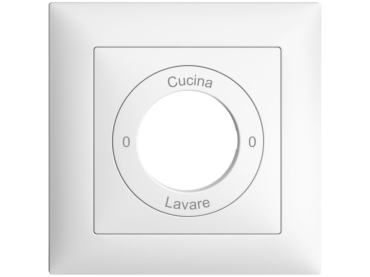 Frontset 0-Cucina-0-Lavare EDIZIOdue 88×88mm weiss