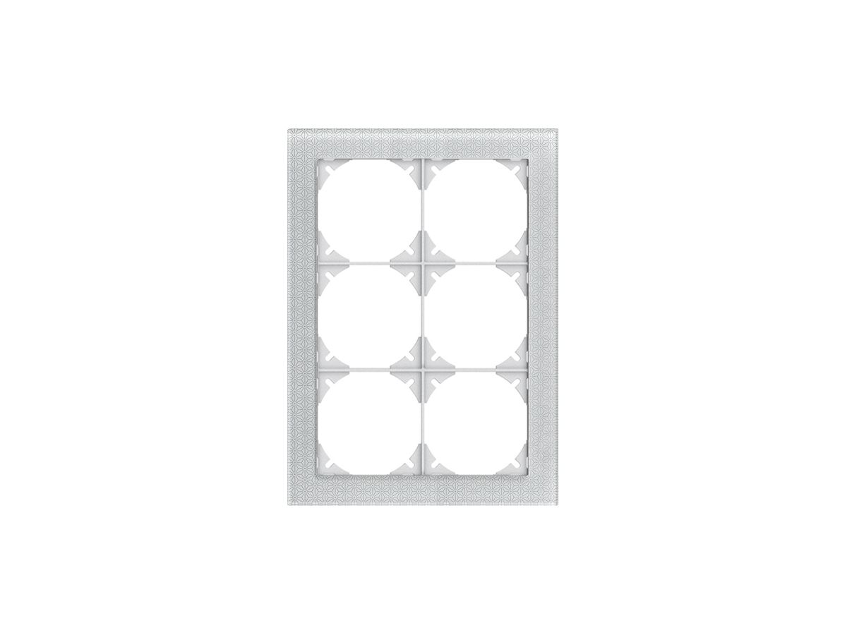 Abdeckrahmen EDIZIOdue prestige 3×2 glas ornament