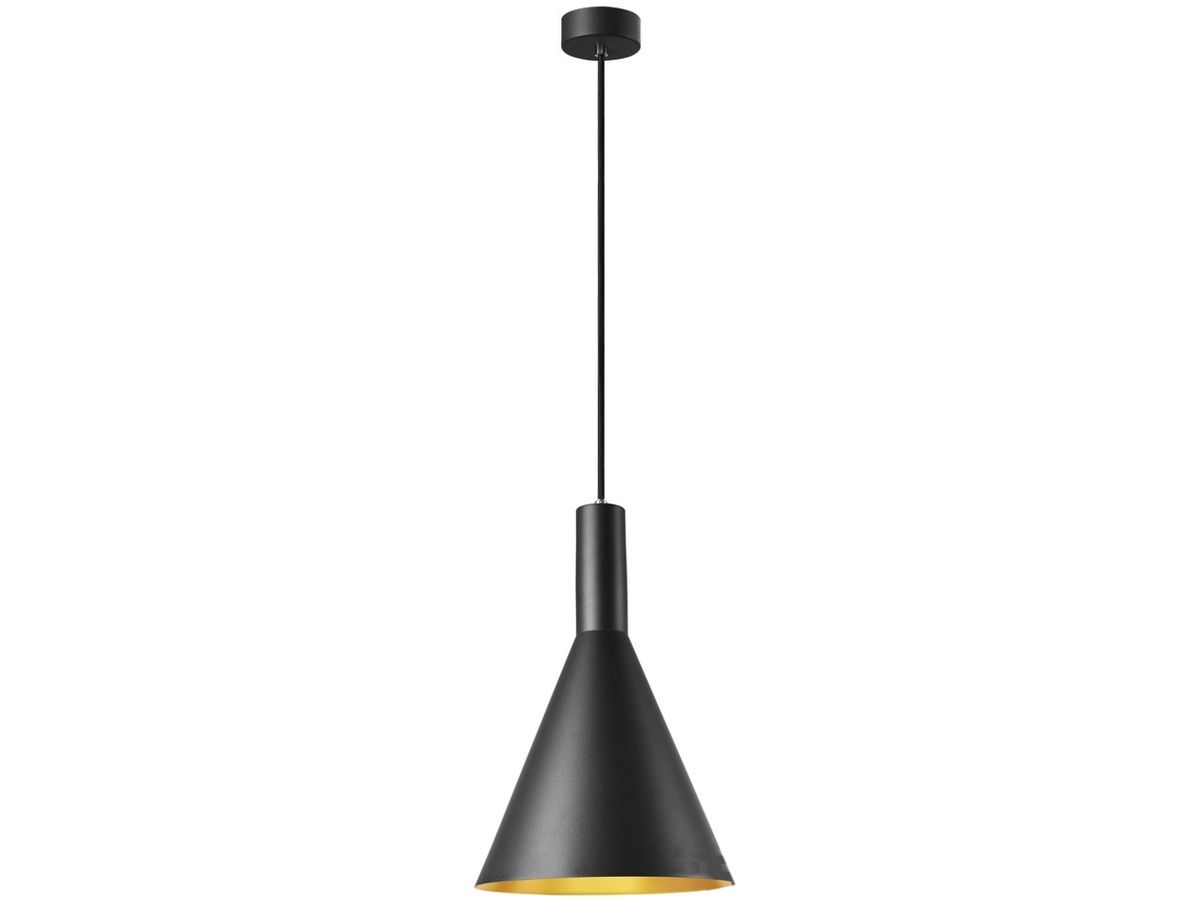 Pendelleuchte SLV PHELIA 280 E27 23W Ø280×420mm schwarz/gold