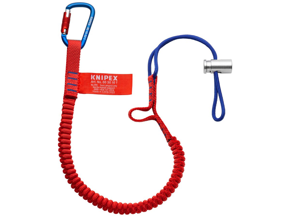 Fangleine KNIPEX 00 50 12 T BK mit Materialkarabiner max.6kg