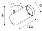 LED-Spot SLV NUMINOS SPOT L DALI 28W 2430lm 3000K 24° Ø100×213mm weiss