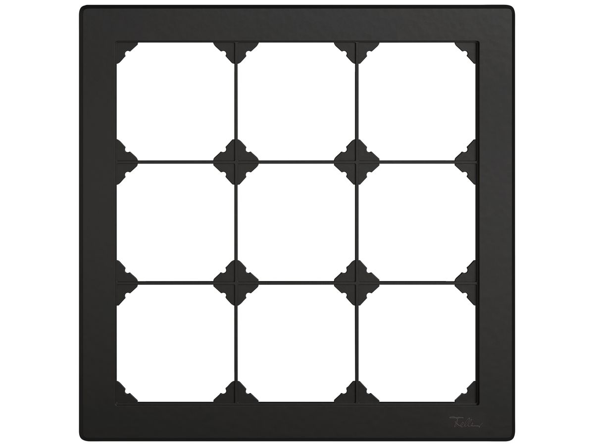 UP-Kopfzeile EDIZIO.liv SNAPFIX® 3×3 für frei wählbare Kombinationen schwarz