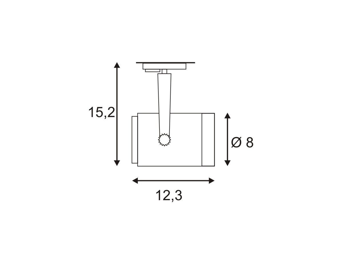 Strahler SLV EURO SPOT, GU10 25W mit 1-Phasen-Adapter IP20 weiss