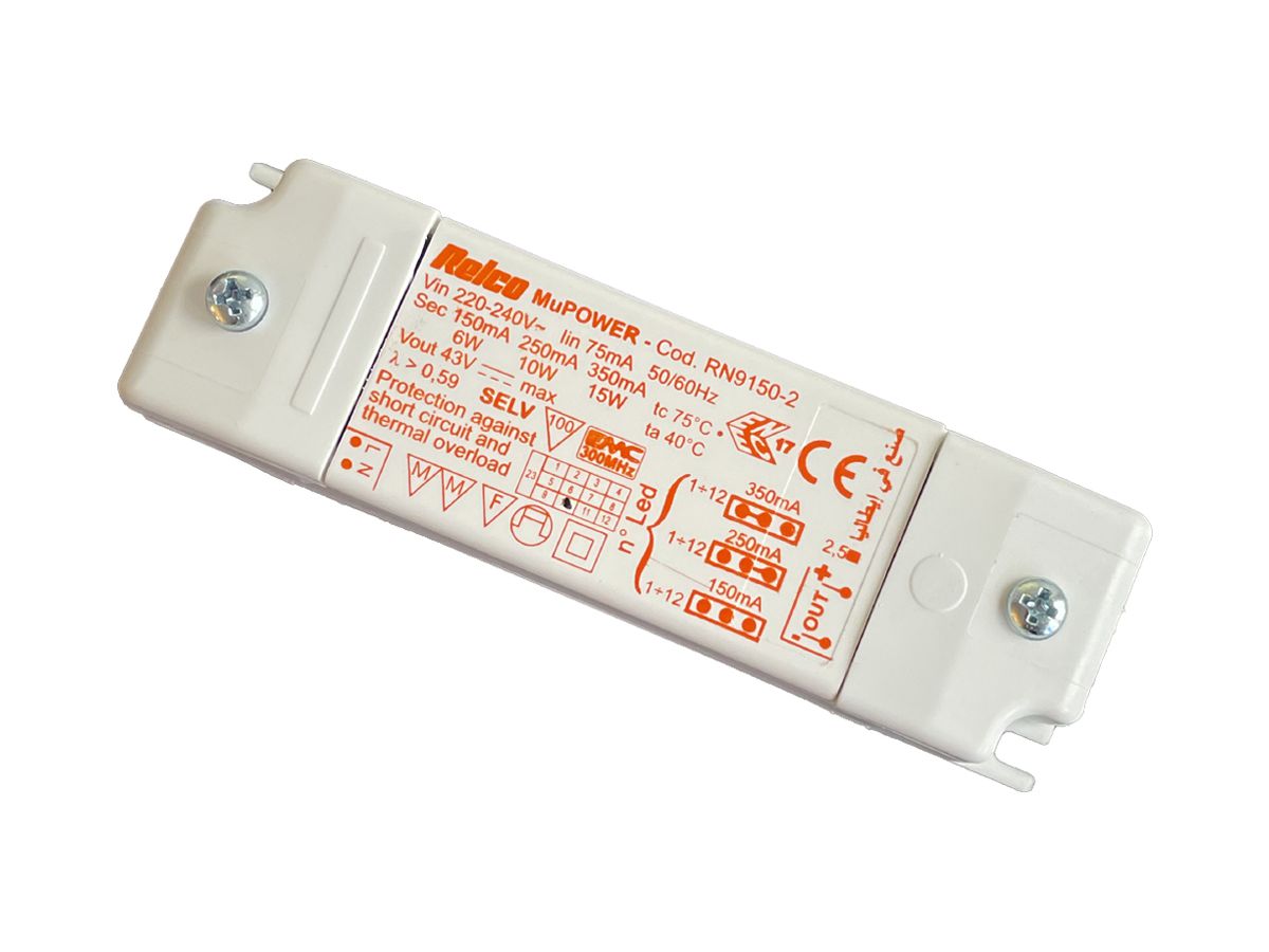 LED-Betriebsgerät Elektrogros RELCO MuPOWER 6…15W 0…43V 150…350mA ON/OFF