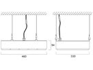 LED-Hallenstrahler Sylvania KubiXx AISLE 140W 24900lm 840 IP65 DIM 412×460