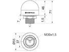 EB-Signalleuchte WERMA, Dauer, 10…30VDC, Stecker M12 5P