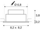 LED-Downlight SLV NEW TRIA 68 8.3W 705lm 927 38° DIM 82×82 ws