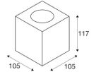 AP-LED-Bodenleuchte SLV CONCRETO GU10 10W IP65 105×105×117mm grau