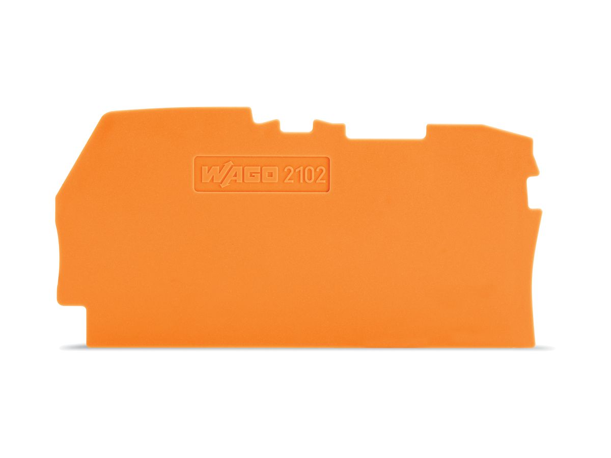 Abschluss/Zwischenplatte WAGO TOPJOB-S0.8mm 2L orange zu Serie 2102