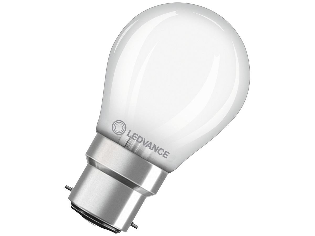 LED-Lampe LEDVANCE CLAS P B22d 4.8W 470lm 2700K DIM Ø45×76mm mattiert