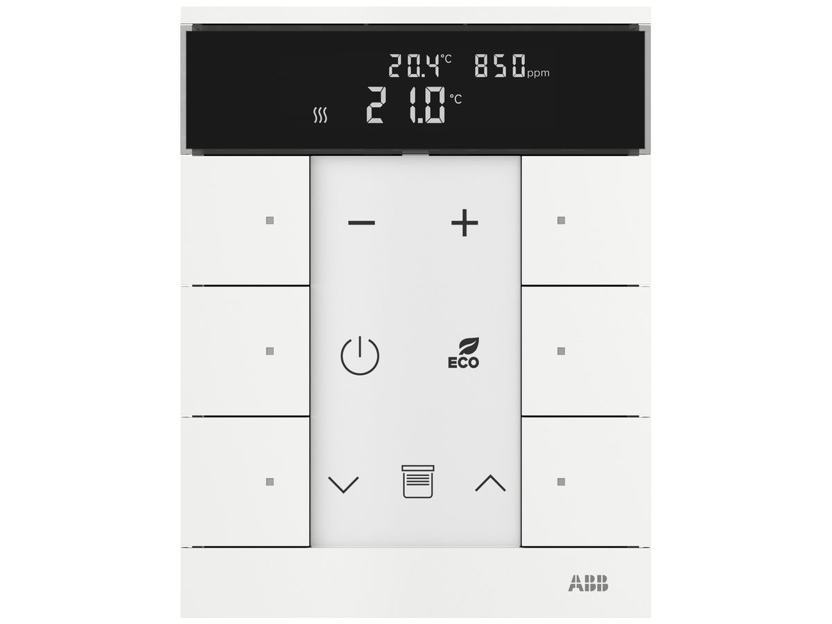 Raumbediengerät ABB-free@home SBC-F-6.0.1, RTR IAQ 6 Tasten weiss matt