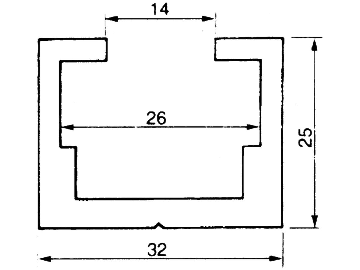 Befestigungsschiene Almatec 32×25mm L=3m