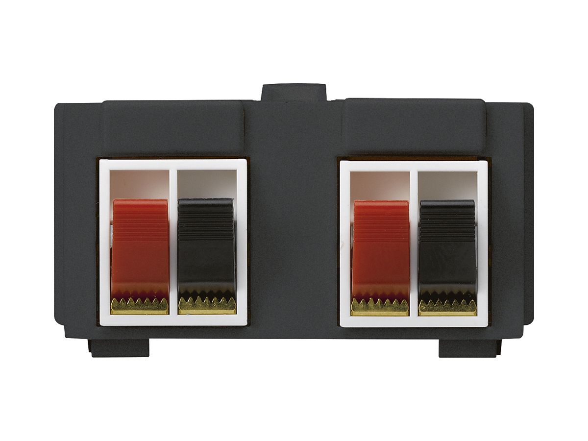 Multimedia-Modul M3 mit 4×LS-Klemme rot-schwarz kallysto schwarz
