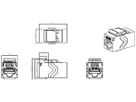 Kupplungsmodul H-LINE I RJ45/RJ45 Kat.6A/s Keystone, silber