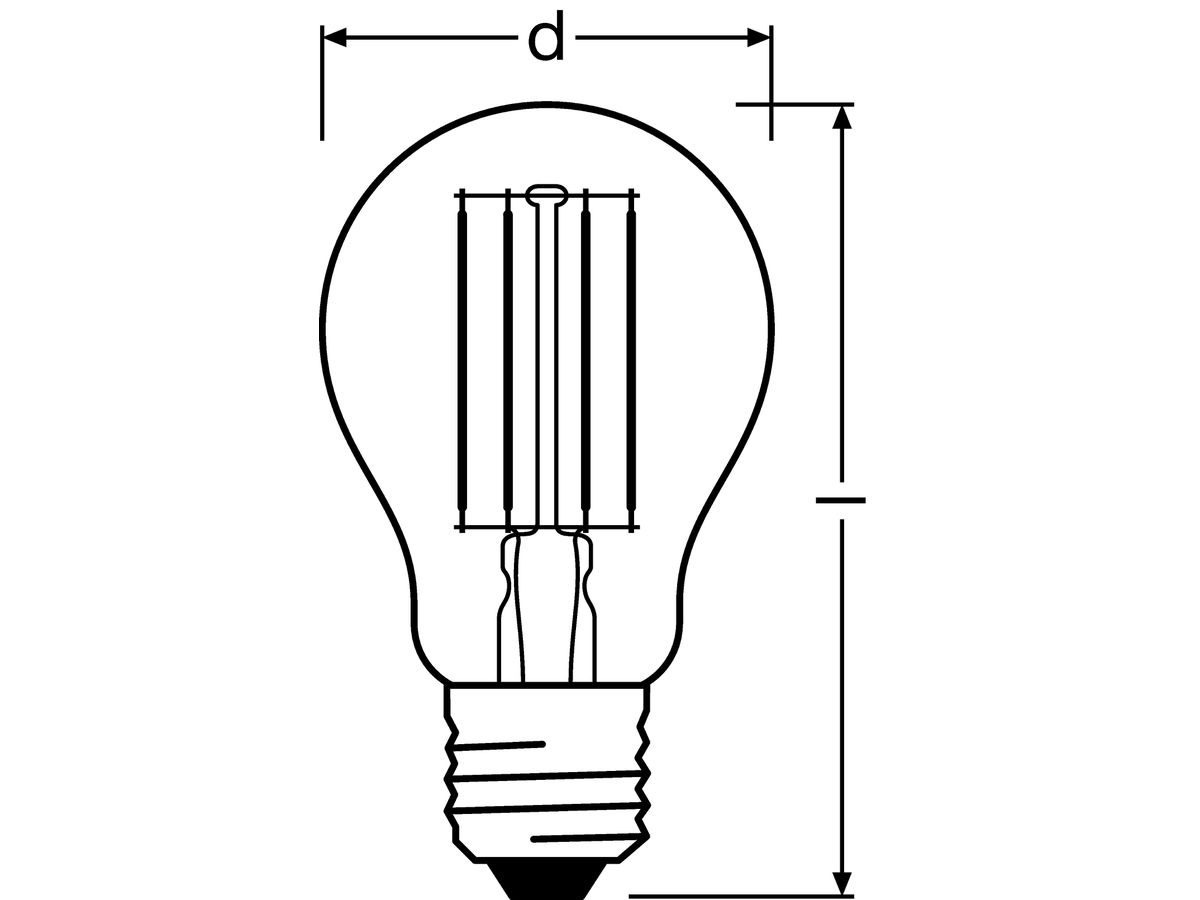 LED-Lampe LEDVANCE SUPERIOR CLASSIC E27 7.5W 1055lm 4000K DIM 105mm klar