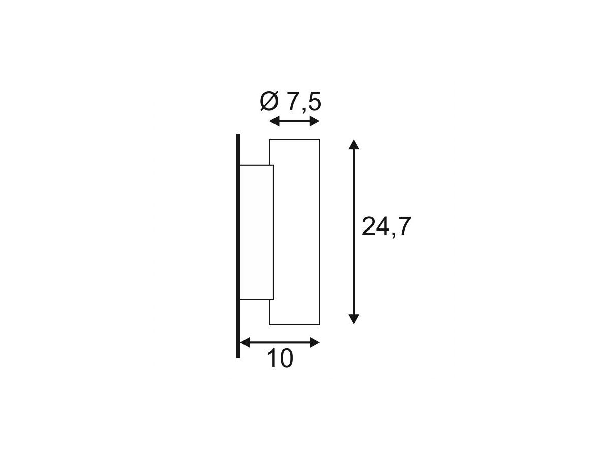 Wandleuchte SLV PLASTRA, 2×GU10 35W Gips rund IP20 weiss