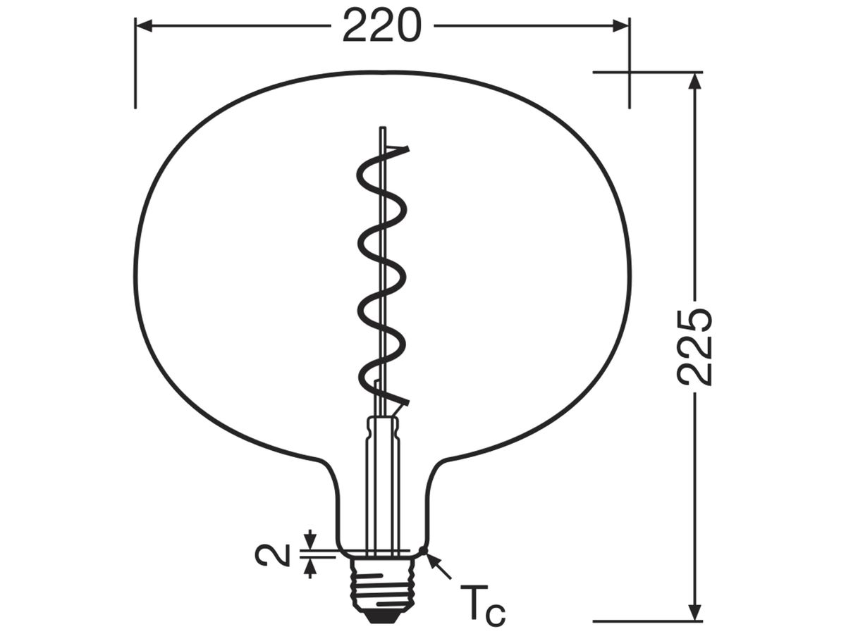 LED-Lampe LEDVANCE Vintage 1906 E27 4.5W 150lm 1800K Ø220×225mm Rauch