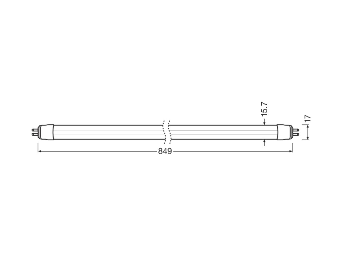 LED-Röhre LEDVANCE EXTERNAL G5 21V 10.5W 1450lm 830 863mm mattiert