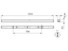 LED-Lichtleiste Philips BN126C PSU 40W 4800lm 3000K 1.5m weiss