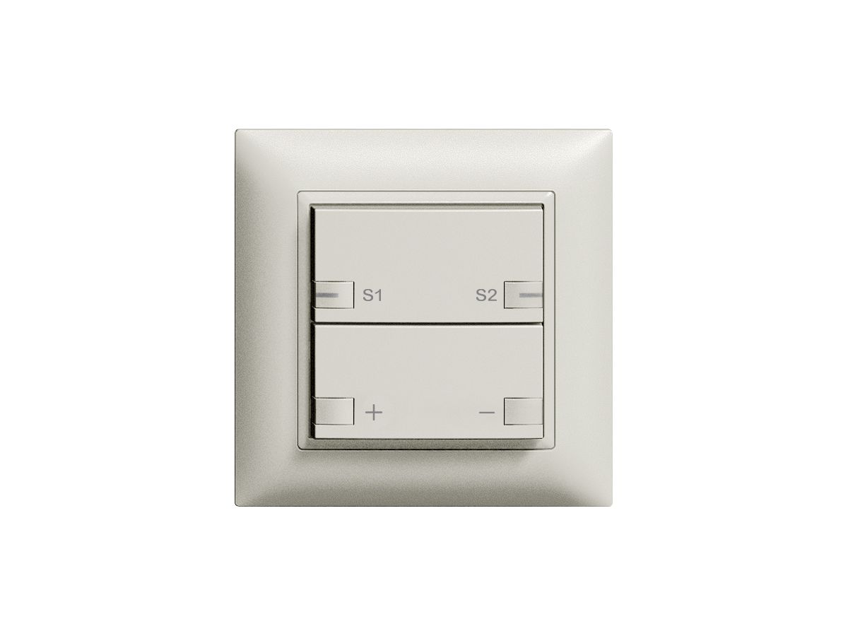 UP-Taster ZEP Universaldimmer Szene 1K/2T EDIZIOdue hellgrau