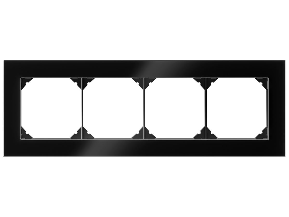 UP-Kopfzeile EDIZIO.liv prestige SNAPFIX® 1×4 94×274mm glas schwarz