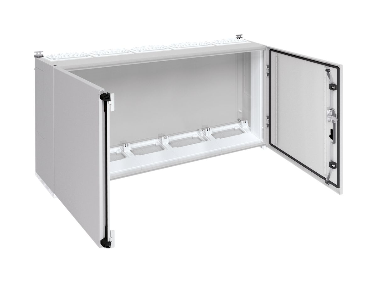 Wandschrank Hager univers mit Volltür SK I IP55 800×1300×275mm RAL 7035