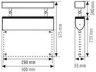 Notleuchte ESYLUX SLC EL LED IR 230V 3W IP40 3h Aluminium Pendelmontage