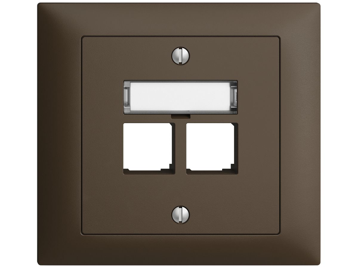 EB-Montageset S-One EDIZIOdue FKE für 2×RJ45 gerade, coffee