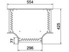 T-Stück BET RT 85×300mm Stahl feuerverzinkt