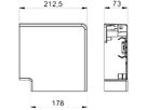 Flachwinkel Bettermann GK-FH 70×170mm PC/ABS fallend/steigend reinweiss