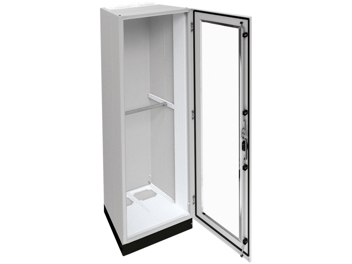 Schrank Hager univers SK I 1850×550×400mm mit Sockel 100mm+Tür transparent IP55