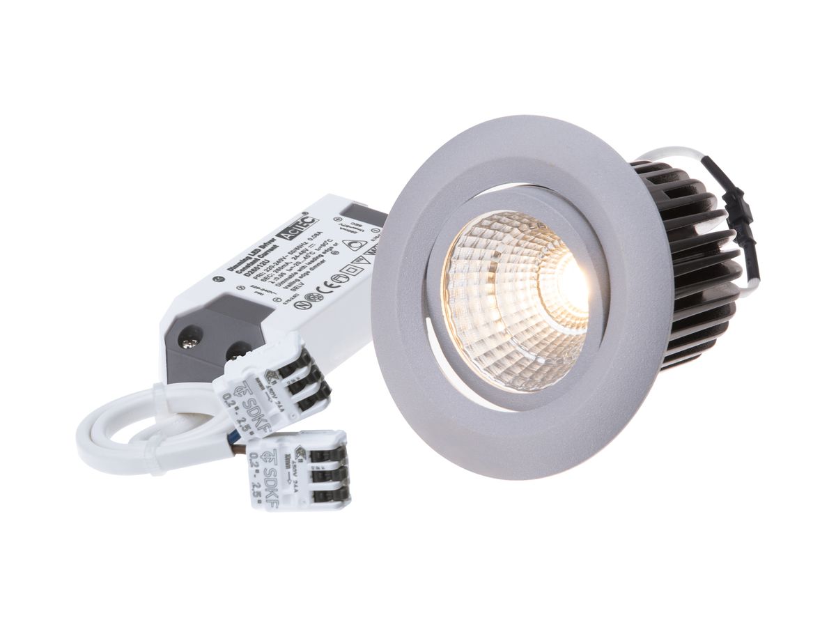 EB-LED-Spot 68 Move 10.5W 230V 960lm 3000K warmweiss, alu, 38°