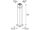 LED-Wegeleuchte SLV S-CUBE 75 15W 1000lm 2700/3000K IP65 144×144×750 anthrazit