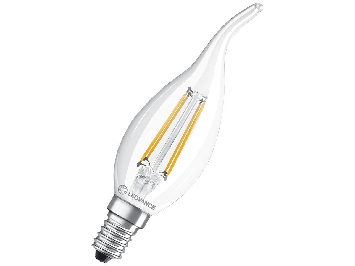 LED-Lampe LEDVANCE CLAS BA E14 3.4W 470lm 2700K DIM Ø35×121mm BA11 klar