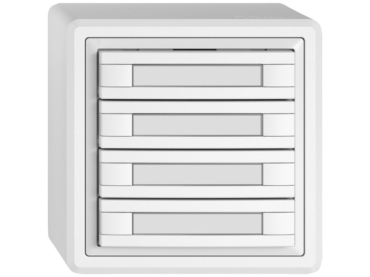 AP-KNX-Taster RGB EDIZIO.liv SNAPFIX® Temperaturfüh.o.LED Pap.8×T 1-Tbed.ws