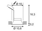 EB-Downlight SLV HORN-T, GU10 50W IP20 mattschwarz