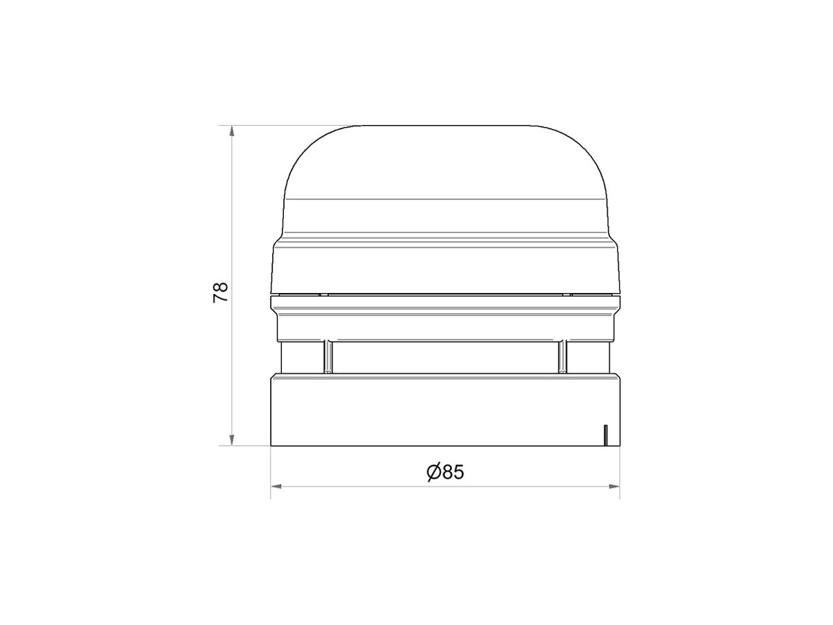 Mehrtonsirene WERMA Midi Sounder, 115...230VAC, grau