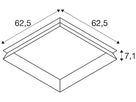 Einbaurahmen SLV PANEL 625 Stahl 625×625×71mm weiss