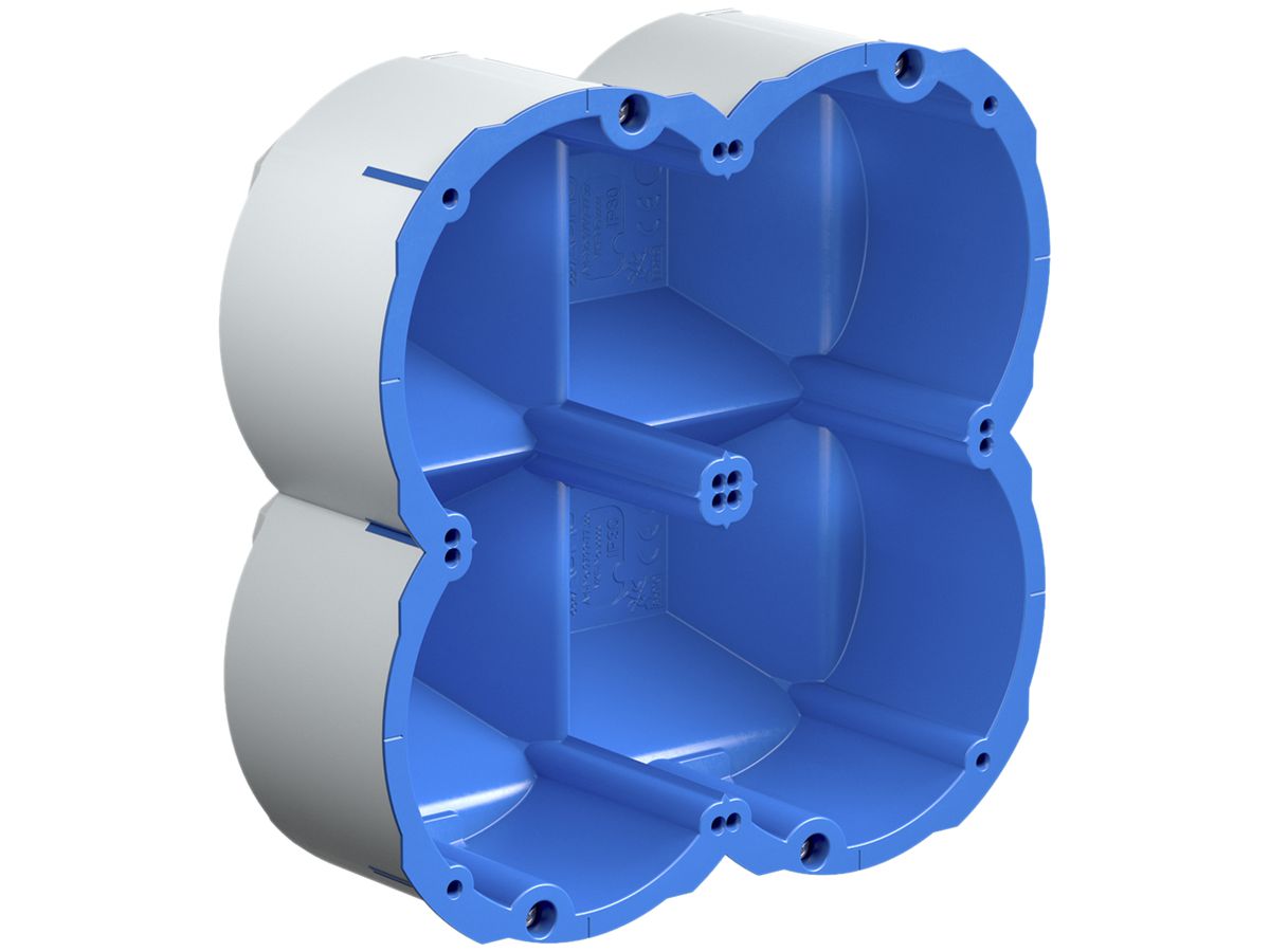 Hohlwanddose AGRO Quickbox Maxi 2×2 Ø83mm Schallschutz