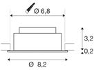 LED-Downlight SLV NEW TRIA UNIVERSAL 68 8.6W 540lm 925/Ø930/940 38° DIM Ø82 ws