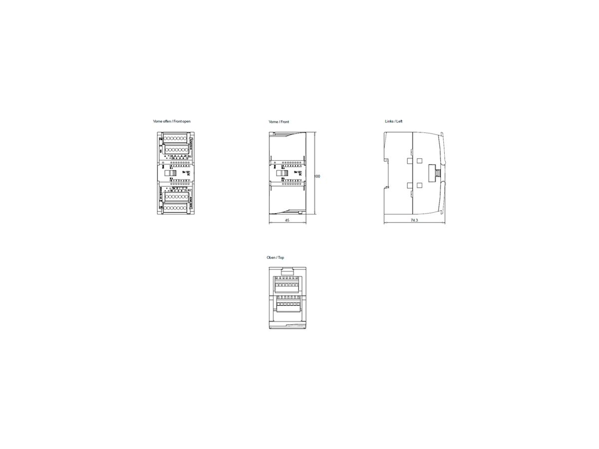 SPS-Eingabemodul Siemens SIMATIC S7-1200 SM 1221 DI 16×24V