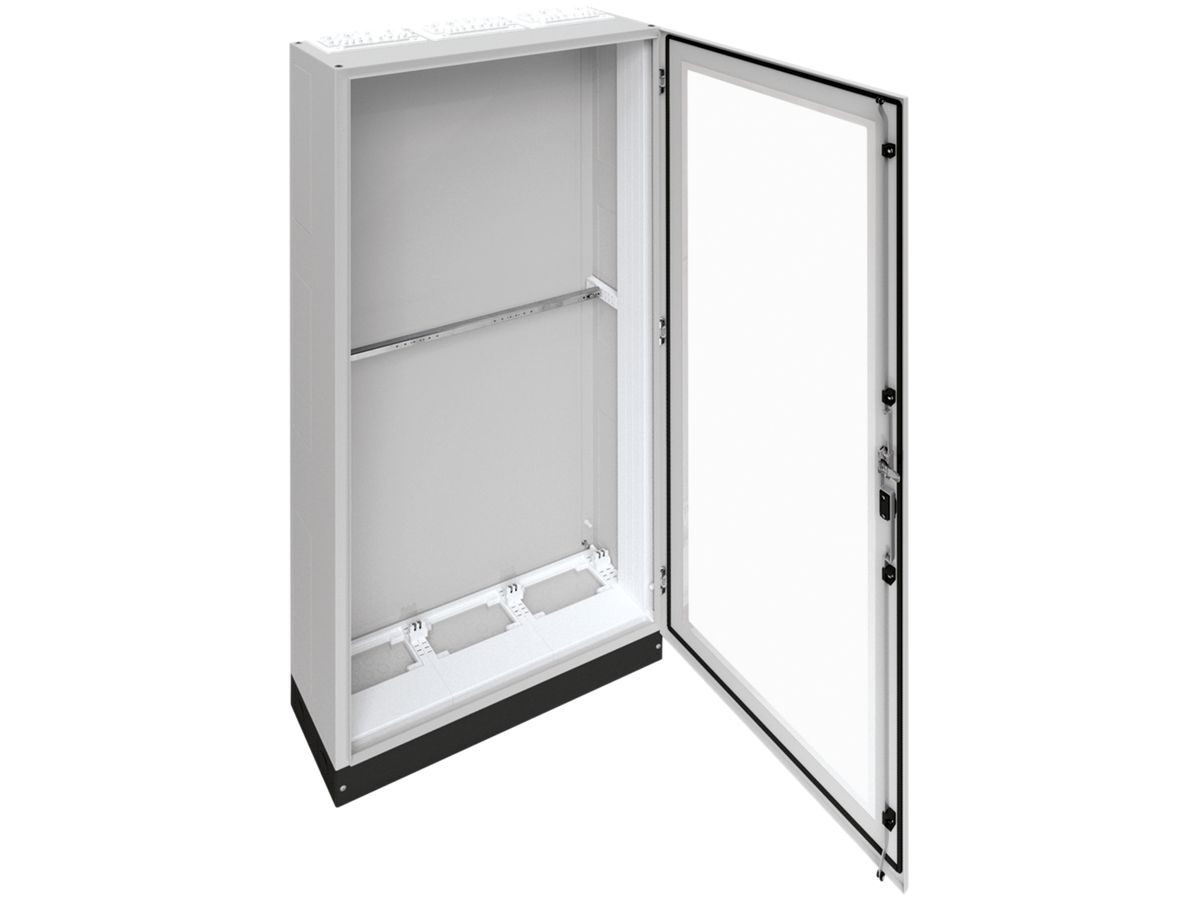 Schrank Hager univers SK I 1850×800×275mm mit Sockel 100mm+Tür transparent IP55