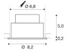 LED-Downlight SLV NEW TRIA UNIVERSAL 68 8.6W 430lm 925/Ø930/940 IP65 38° DIM Ø82